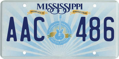 MS license plate AAC486