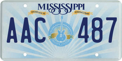 MS license plate AAC487