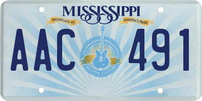 MS license plate AAC491