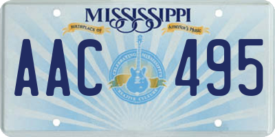 MS license plate AAC495