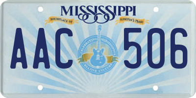 MS license plate AAC506