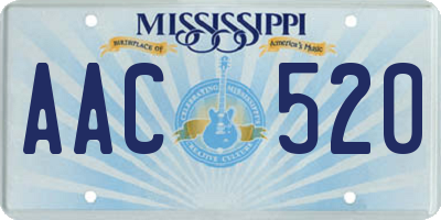 MS license plate AAC520