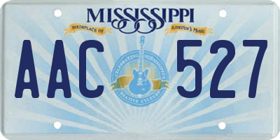 MS license plate AAC527