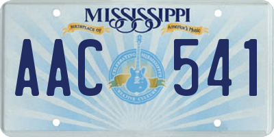 MS license plate AAC541