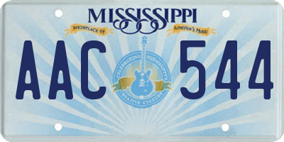 MS license plate AAC544