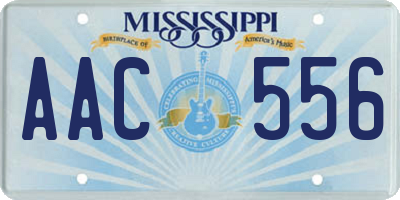 MS license plate AAC556