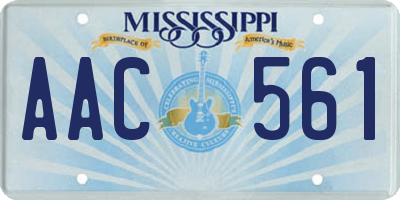 MS license plate AAC561