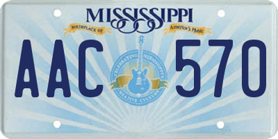 MS license plate AAC570