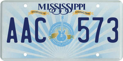 MS license plate AAC573