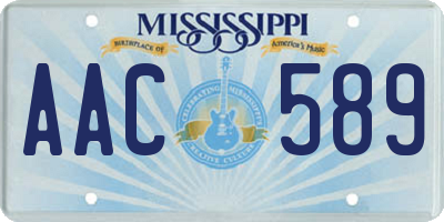 MS license plate AAC589