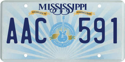 MS license plate AAC591