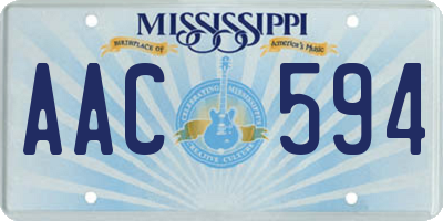 MS license plate AAC594