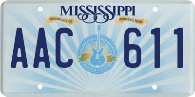 MS license plate AAC611