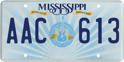 MS license plate AAC613