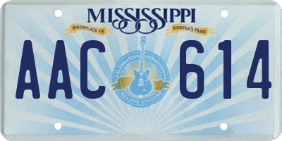 MS license plate AAC614