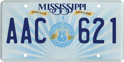 MS license plate AAC621