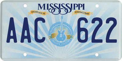 MS license plate AAC622