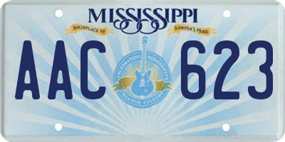 MS license plate AAC623