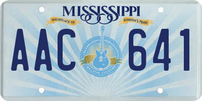 MS license plate AAC641