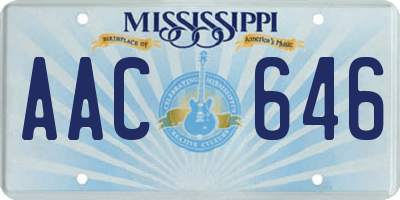 MS license plate AAC646