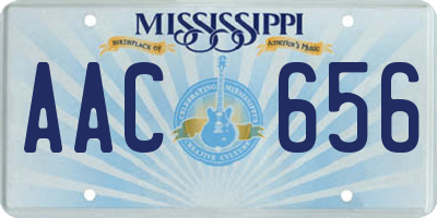 MS license plate AAC656