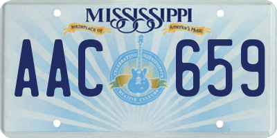MS license plate AAC659