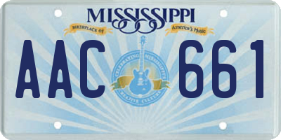 MS license plate AAC661