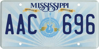 MS license plate AAC696