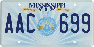 MS license plate AAC699