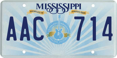 MS license plate AAC714