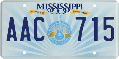 MS license plate AAC715
