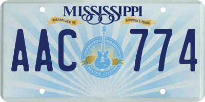 MS license plate AAC774