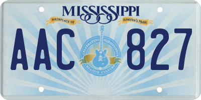 MS license plate AAC827