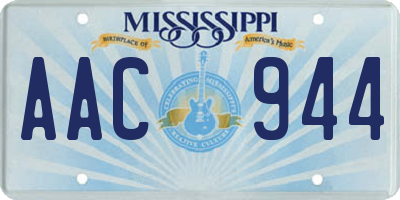 MS license plate AAC944