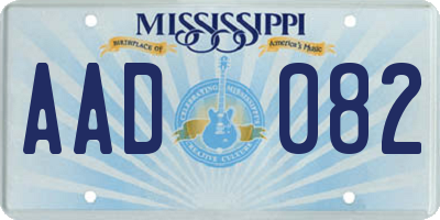 MS license plate AAD082