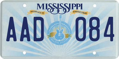 MS license plate AAD084