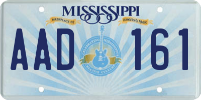 MS license plate AAD161