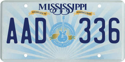 MS license plate AAD336