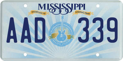 MS license plate AAD339