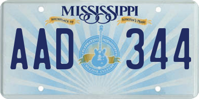 MS license plate AAD344