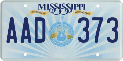 MS license plate AAD373