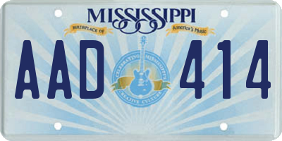 MS license plate AAD414