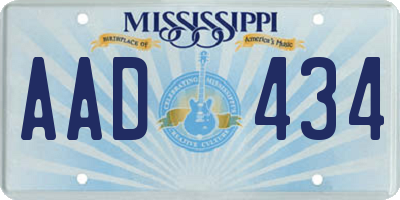 MS license plate AAD434