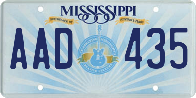 MS license plate AAD435