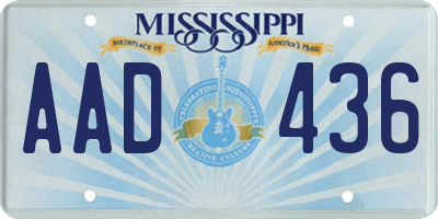 MS license plate AAD436