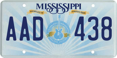 MS license plate AAD438