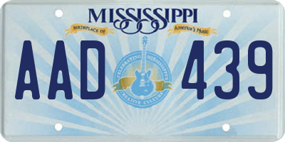 MS license plate AAD439