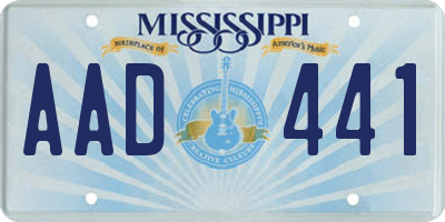 MS license plate AAD441
