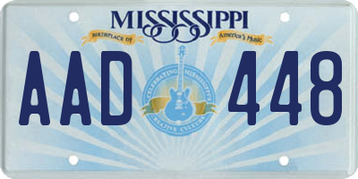 MS license plate AAD448