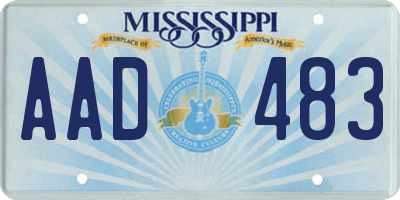 MS license plate AAD483